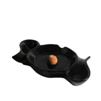 Quality Importers - Ceramic Pipe Ashtray w/Knocker - Black